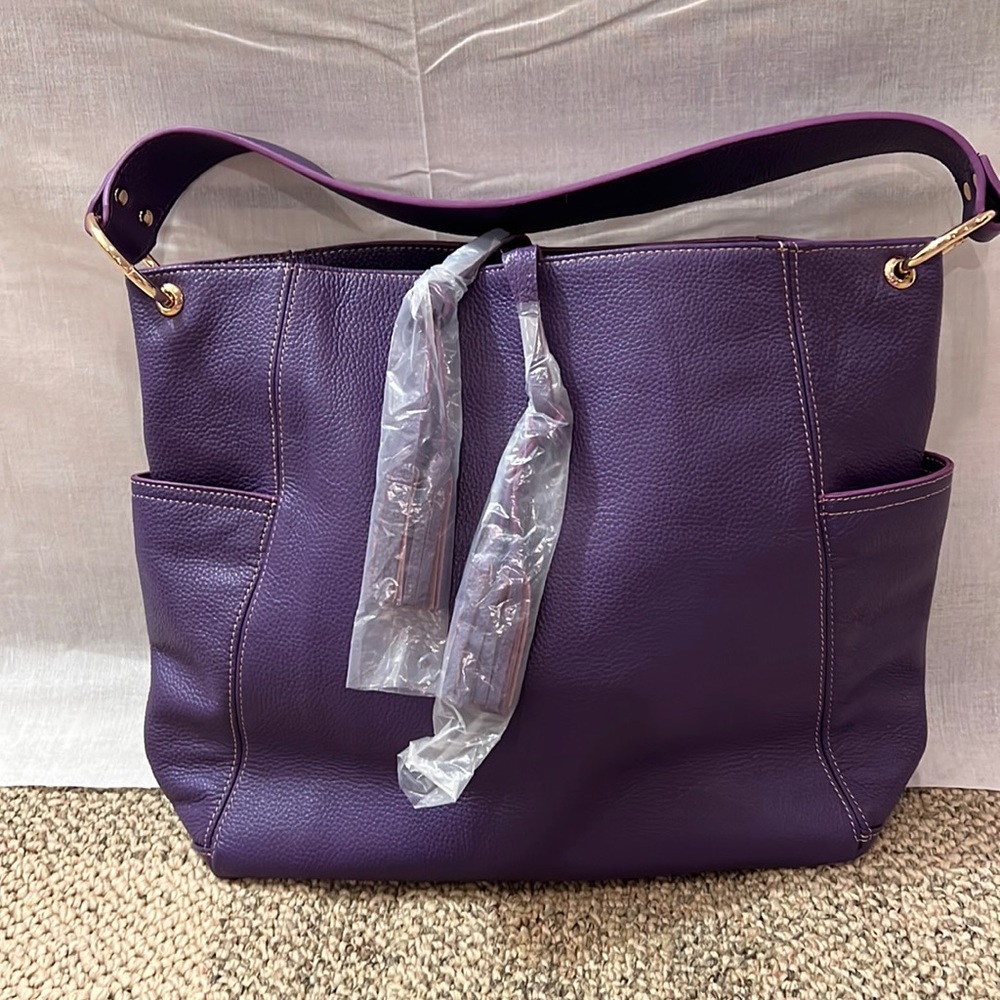 LAGGO Julia  Leather Shoulder Bag - purple
